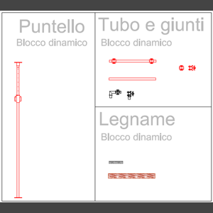 Immagine di alcuni accessori per il disegno del ponteggio
